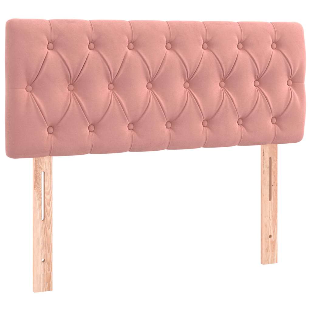 Box spring krevet s madracem ružičasti 100x200 cm baršunasti