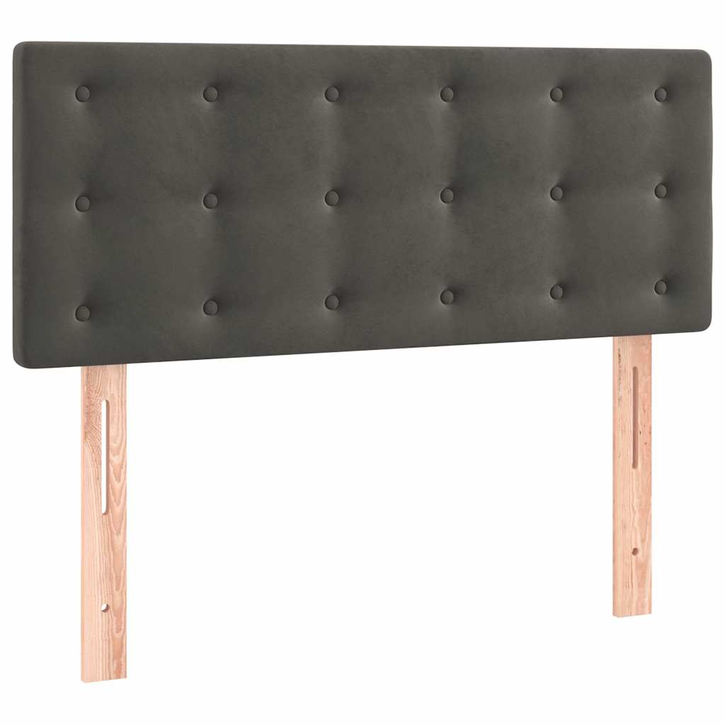Box spring krevet s madracem tamnosivi 80 x 200 cm baršunasti