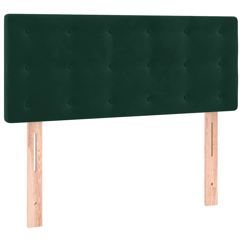 Box spring krevet s madracem tamnozeleni 80 x 200 cm baršunasti