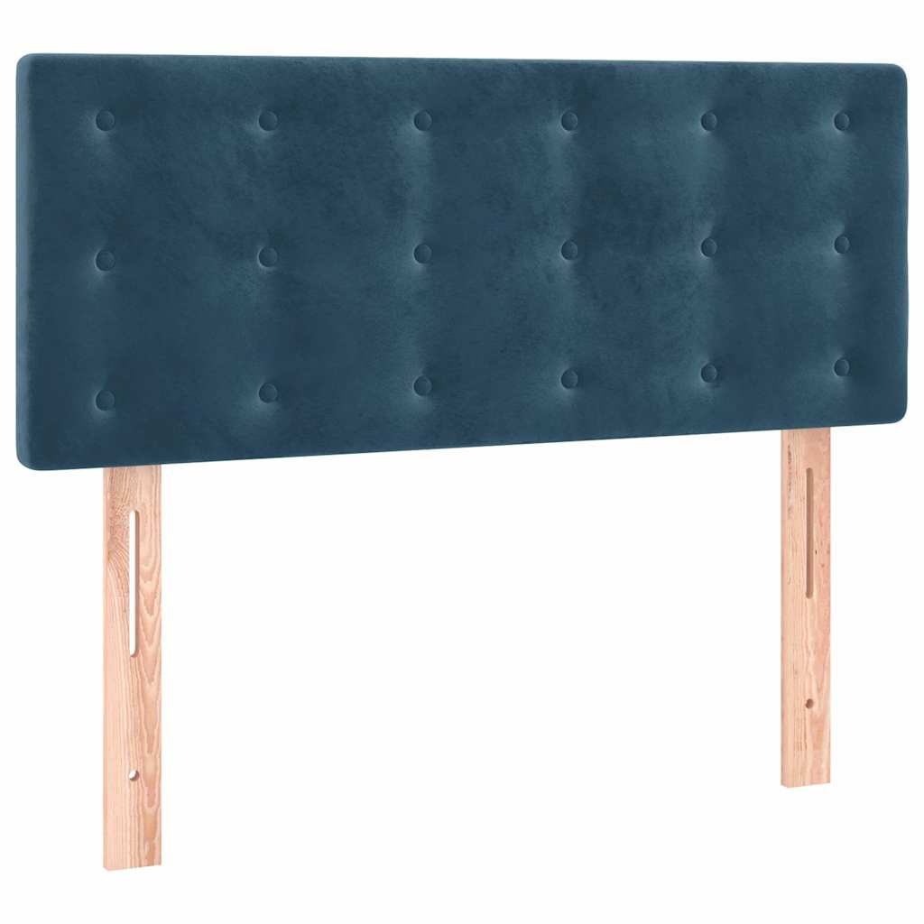 Box spring krevet s madracem tamnoplavi 80 x 200 cm baršunasti
