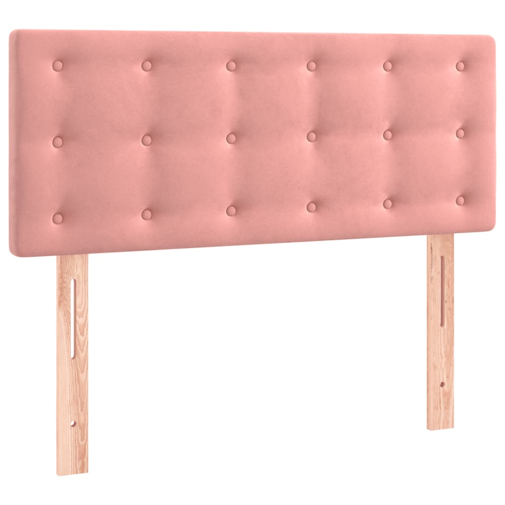 Box spring krevet s madracem ružičasti 80 x 200 cm baršunasti
