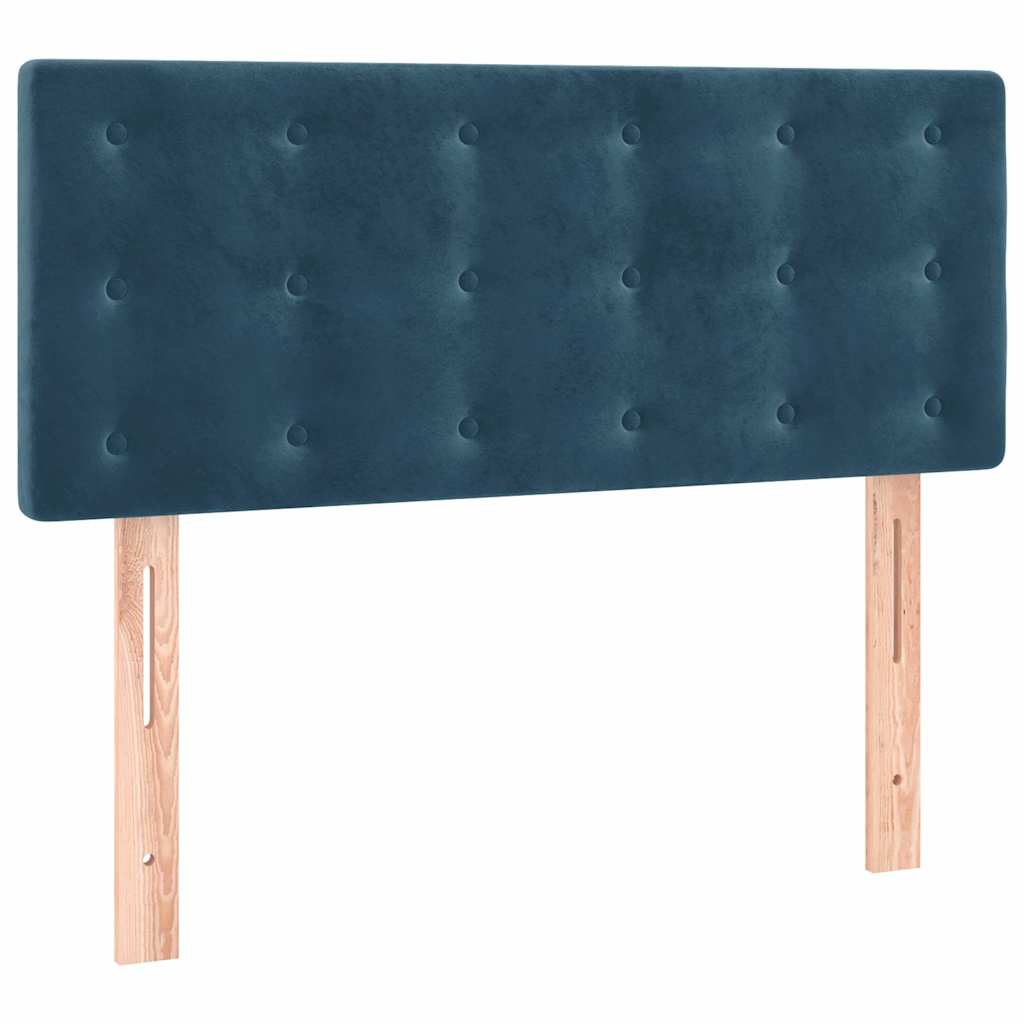 Box spring krevet s madracem tamnoplavi 100x200 cm baršunasti