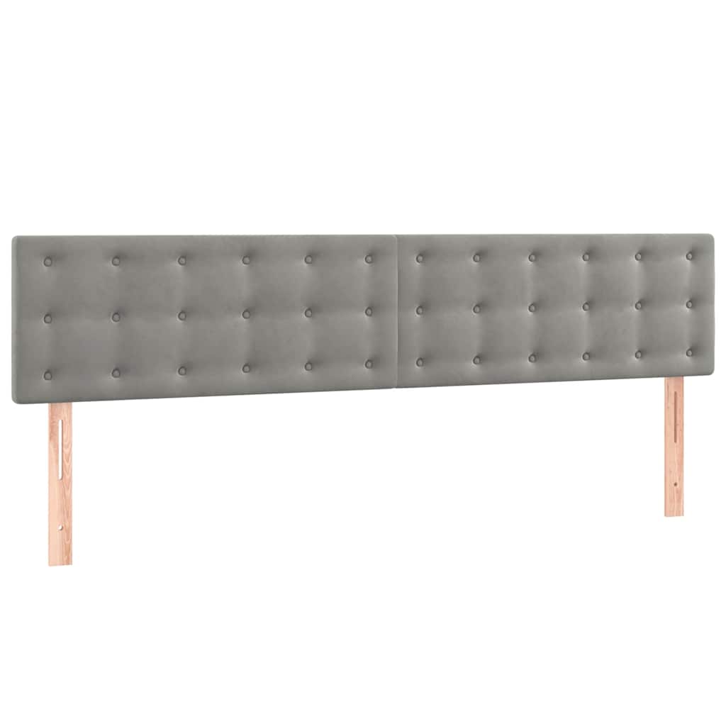 Krevet s oprugama i madracem svjetlosivi 160x200 cm baršunasti