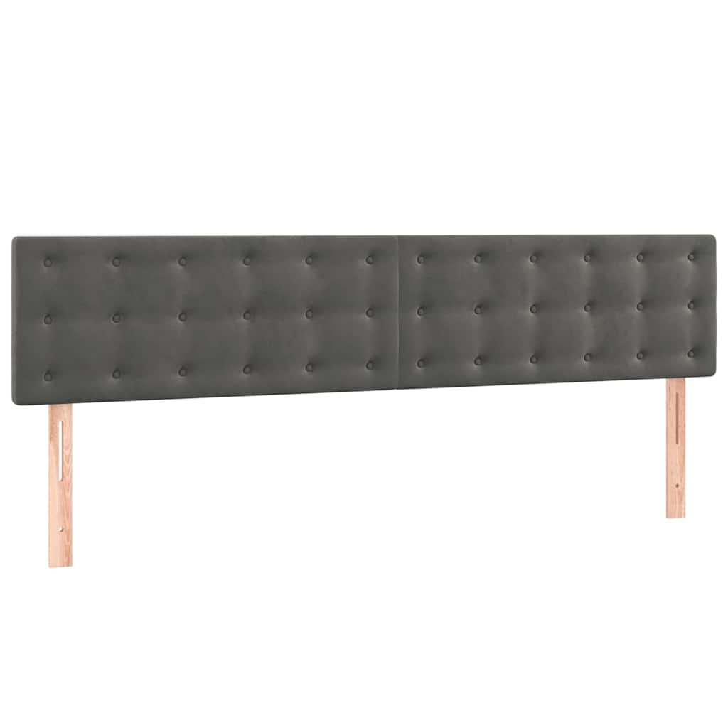 Krevet s oprugama i madracem tamnosivi 160x200 cm baršunasti