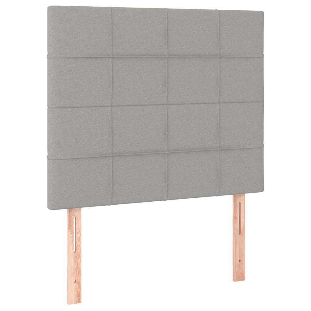 Okvir kreveta s oprugama i madrac svjetlosivi 80x200cm tkanina