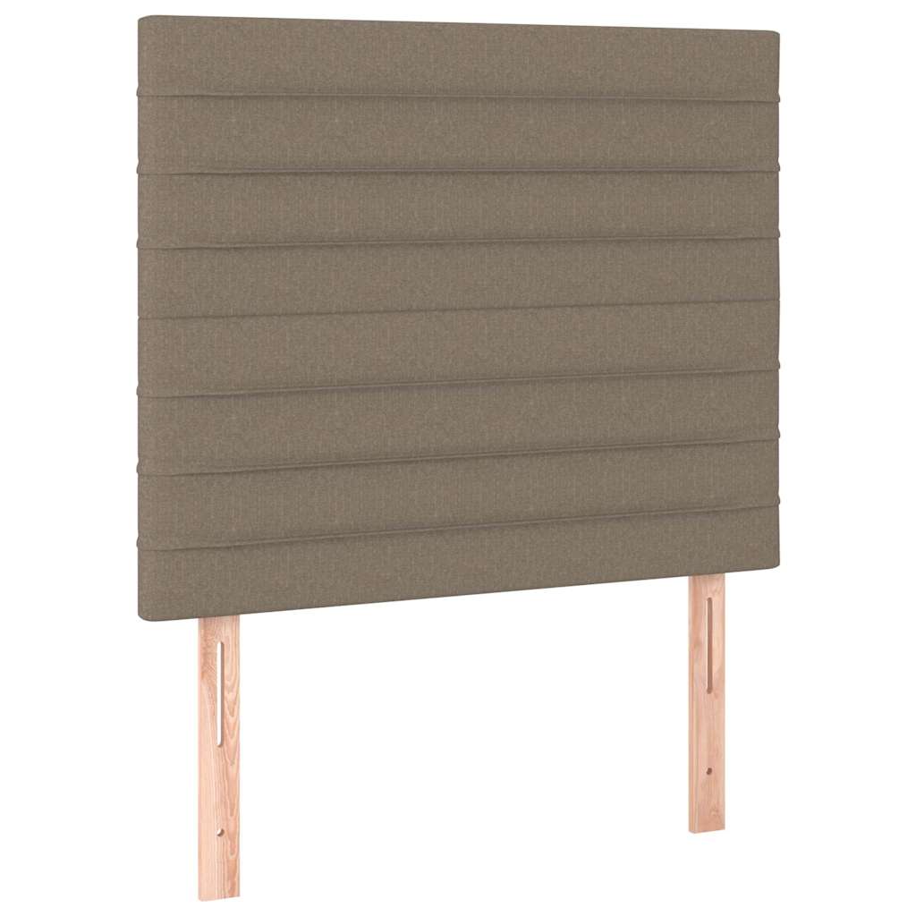 Krevet s oprugama i madracem smeđesivi 80x200 cm od tkanine