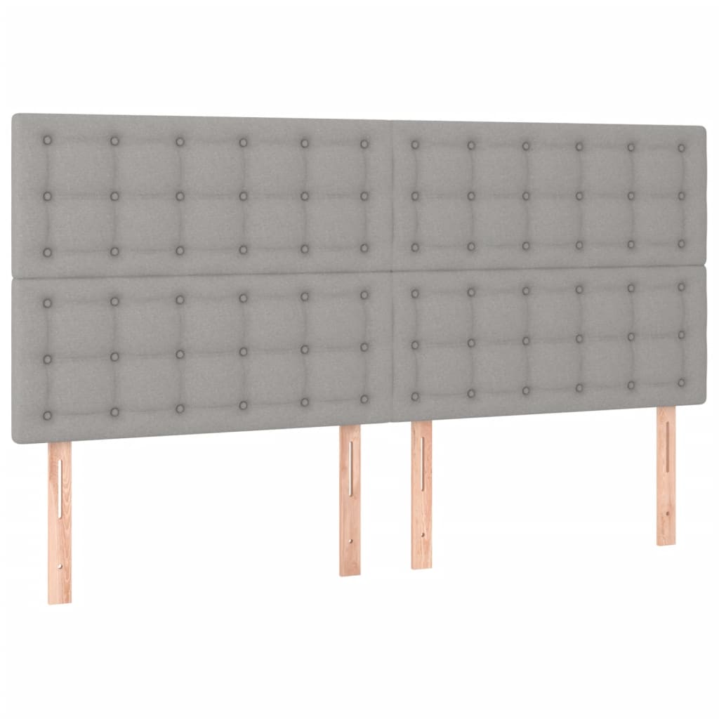 Krevet s oprugama i madracem svjetlosivi 180x200 cm od tkanine