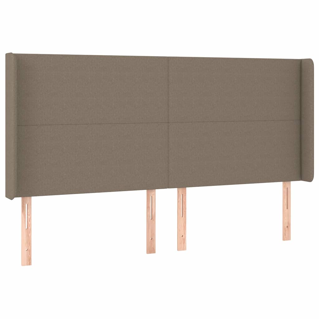 Krevet s oprugama i madracem smeđesivi 180x200 cm tkanina