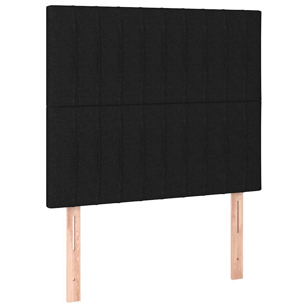 Box spring krevet s madracem crni 90x190 cm od tkanine