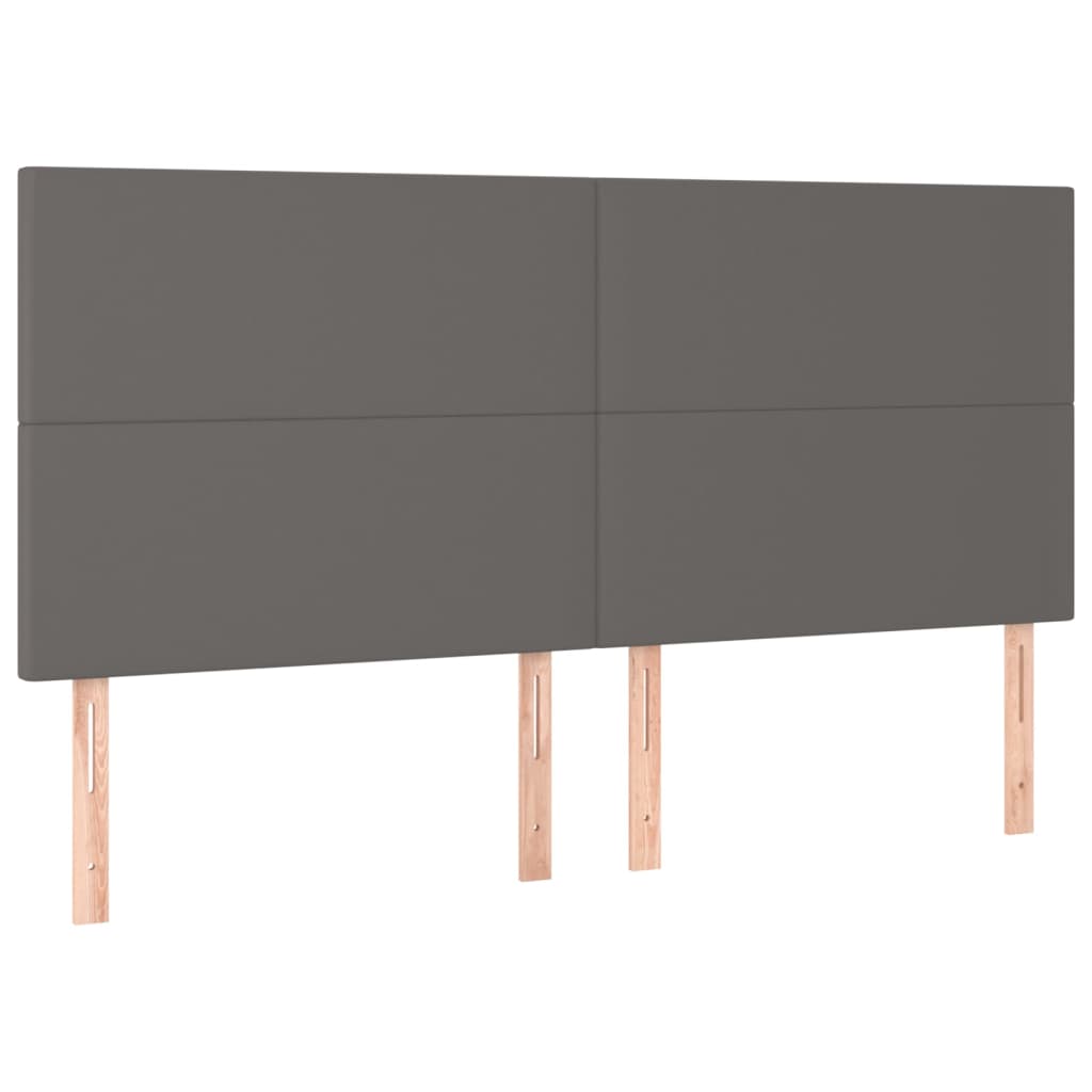 Krevet s oprugama i madracem sivi 160x200 cm od umjetne kože