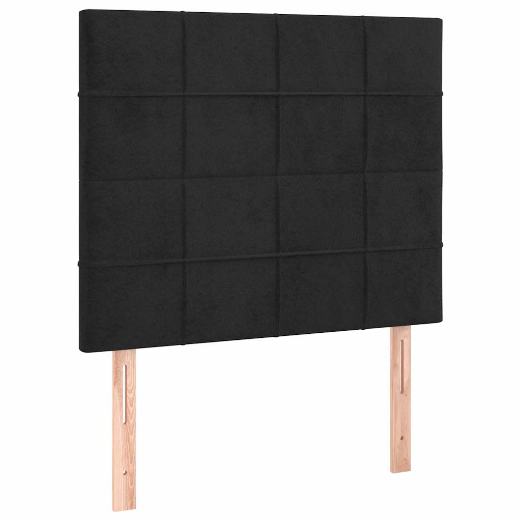 Box spring krevet s madracem crni 80 x 200 cm baršunasti