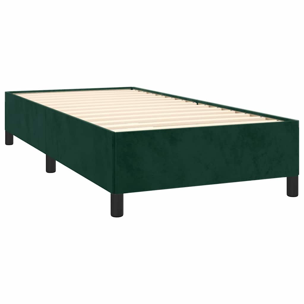 Box spring krevet s madracem tamnozeleni 80 x 200 cm baršunasti