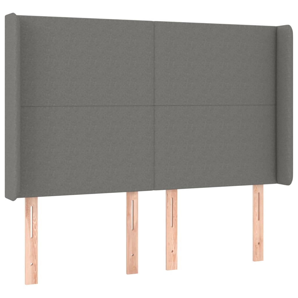 Krevet box spring s madracem LED tamnosivi 140x190cm od tkanine
