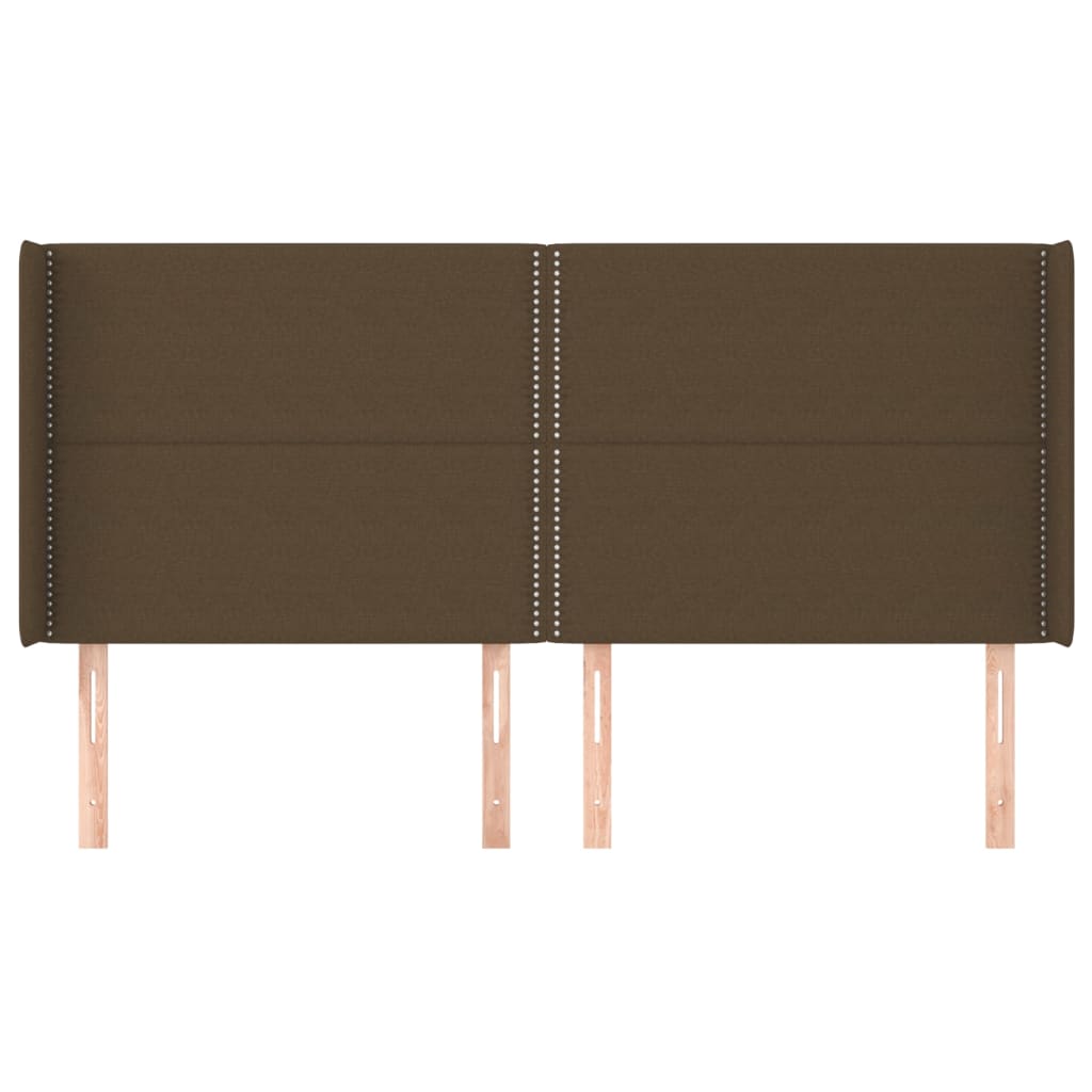 Krevet box spring s madracem LED tamnosmeđi 180x200 cm tkanina
