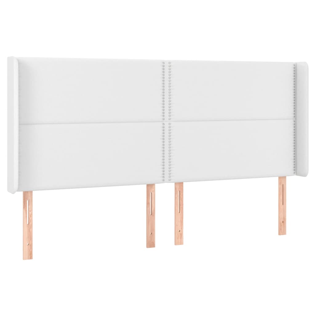 Krevet box spring s madracem LED bijeli 200x200 cm umjetna koža