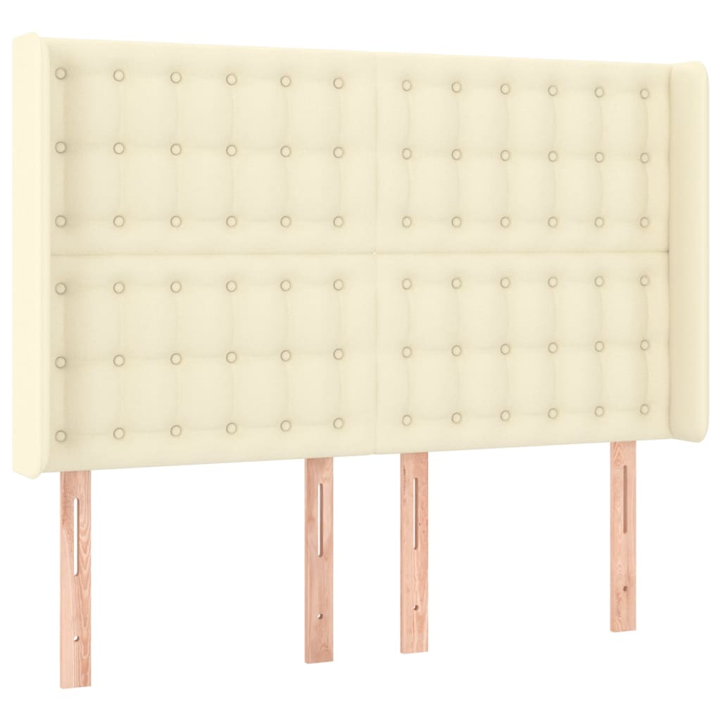 Krevet box spring s madracem LED krem 140x200cm od umjetne kože