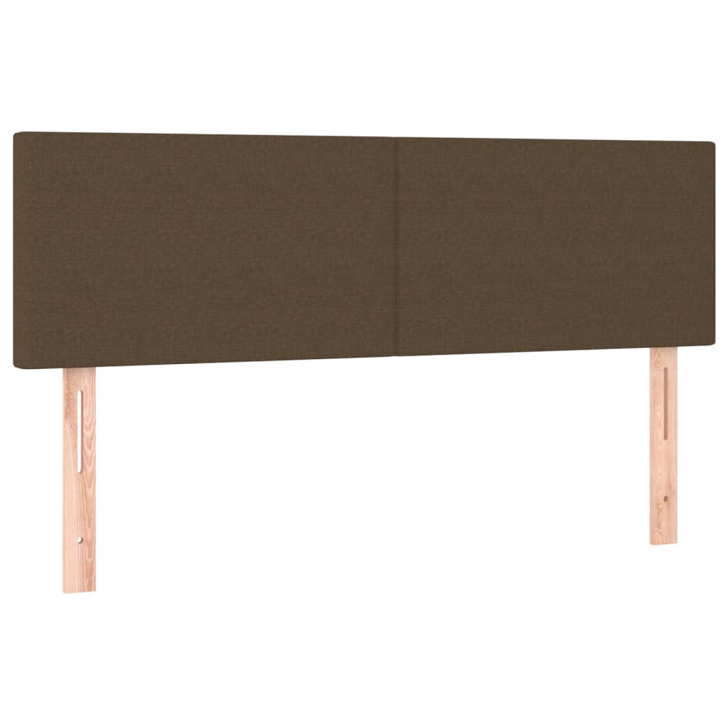 Krevet box spring s madracem LED tamnosmeđi 140x190 cm tkanina