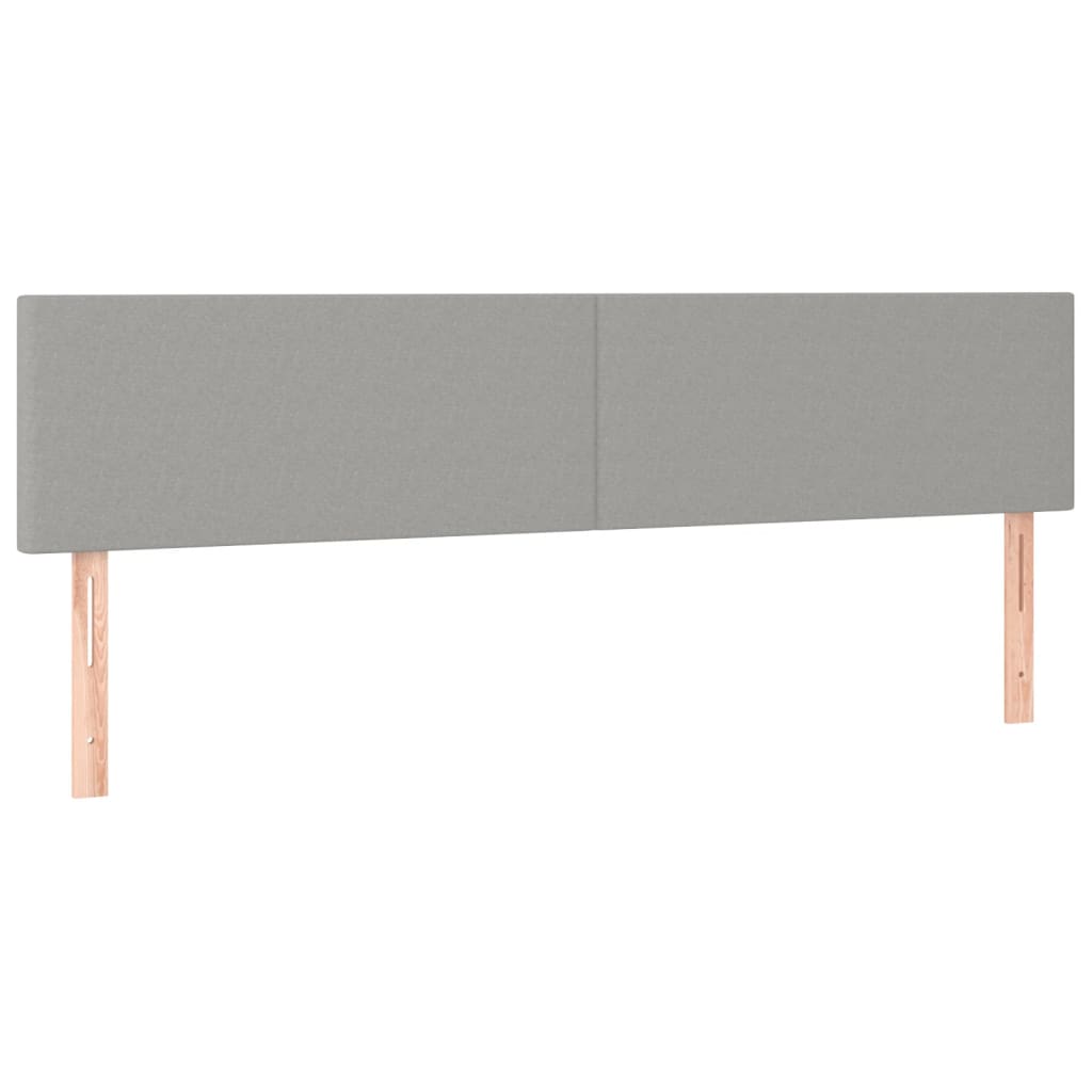 Krevet box spring s madracem LED svjetlosivi 200x200 cm tkanina
