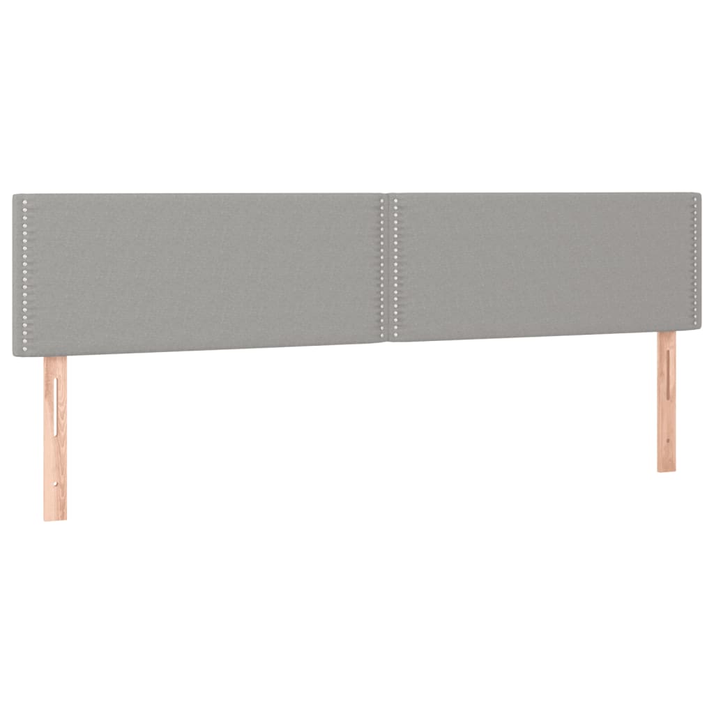Krevet box spring s madracem LED svjetlosivi 180x200 cm tkanina