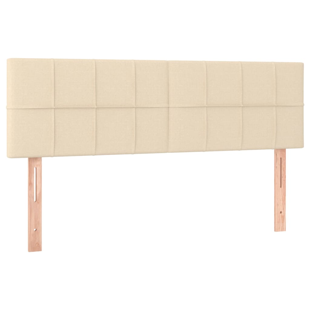 Krevet box spring s madracem LED krem 140x200 cm od tkanine
