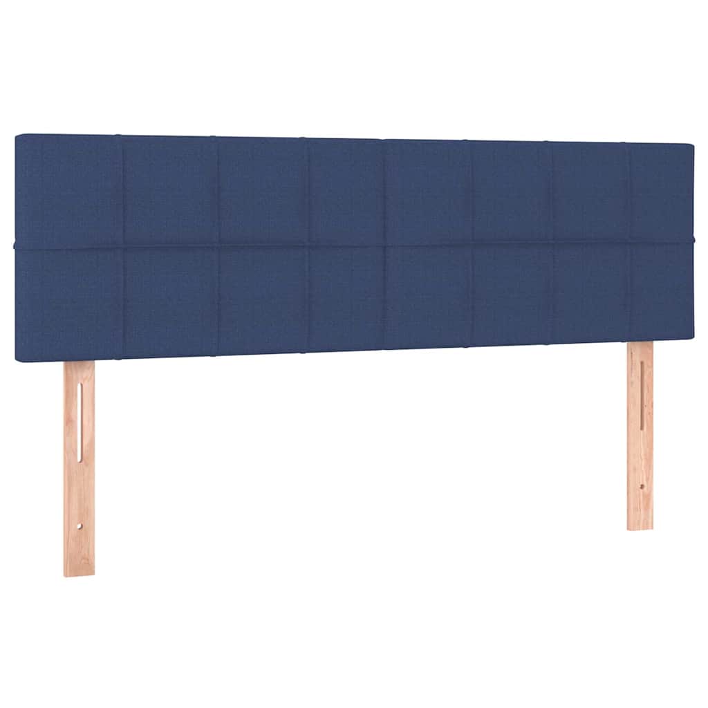 Krevet box spring s madracem LED plavi 140x200 cm od tkanine