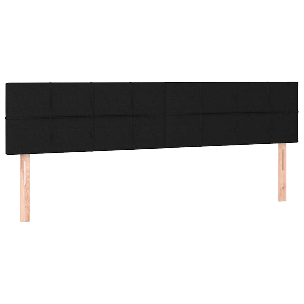 Krevet box spring s madracem LED crni 160x200 cm od tkanine