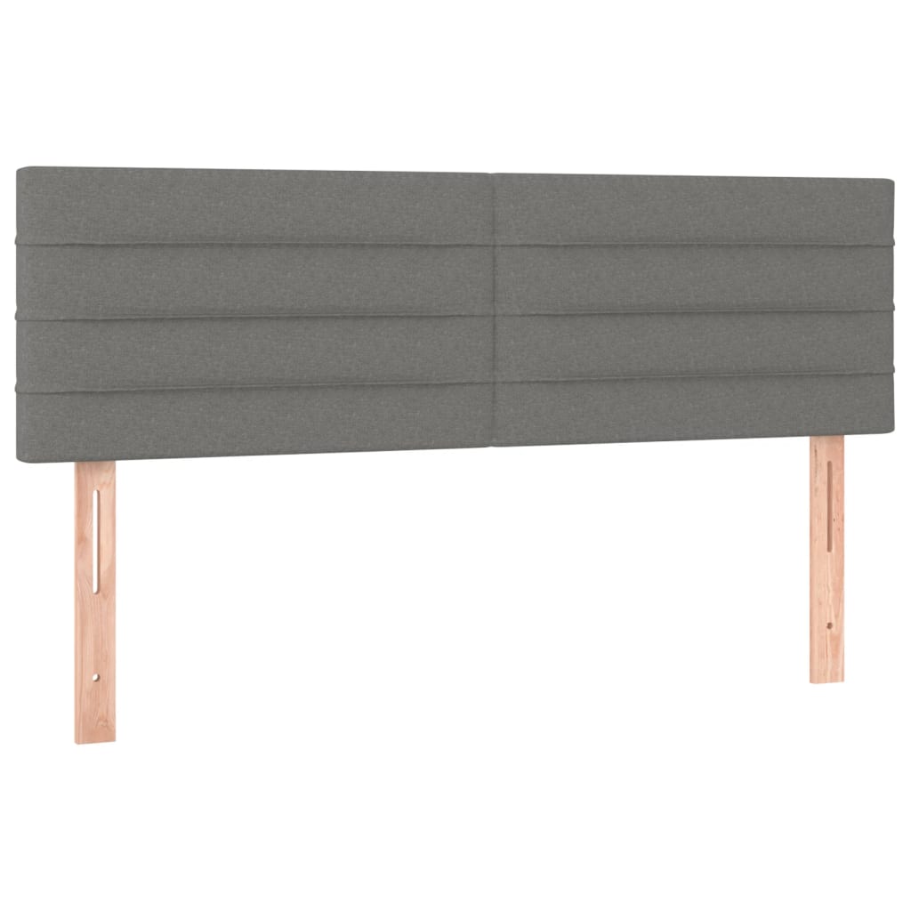 Krevet box spring s madracem LED tamnosivi 140x190 cm tkanina