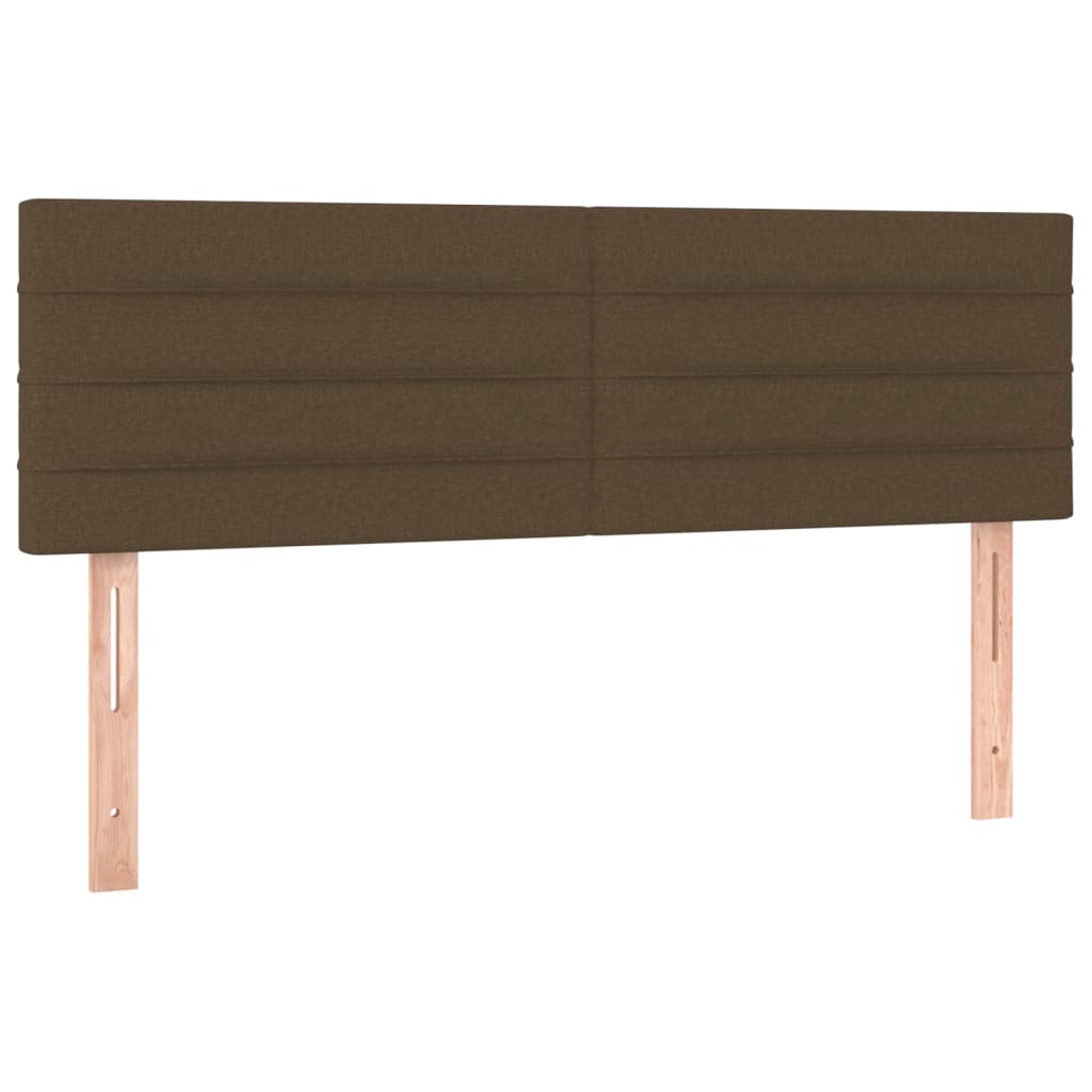 Krevet box spring s madracem LED tamnosmeđi 140x190 cm tkanina