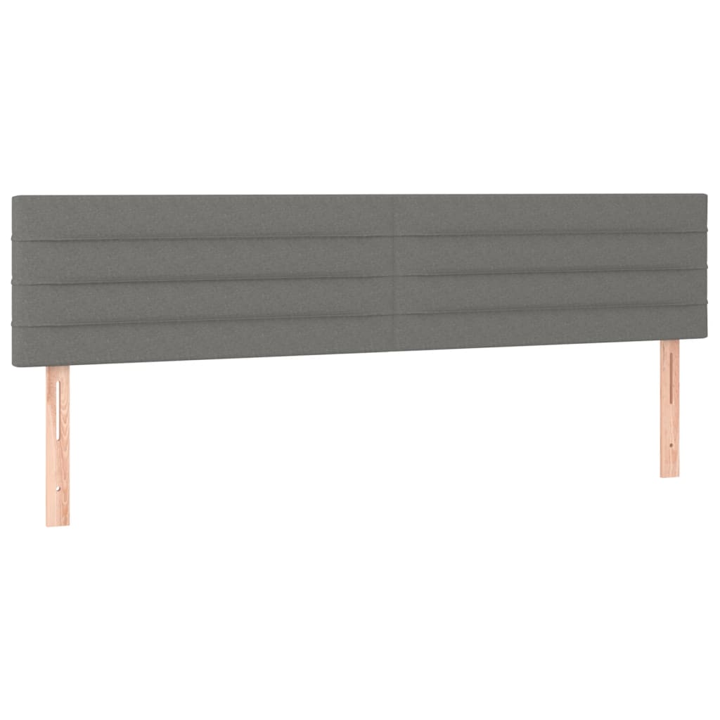 Krevet box spring s madracem LED tamnosivi 200x200 cm tkanina