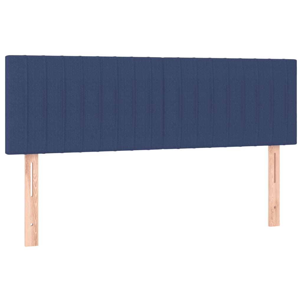 Krevet box spring s madracem LED plavi 140x200 cm od tkanine
