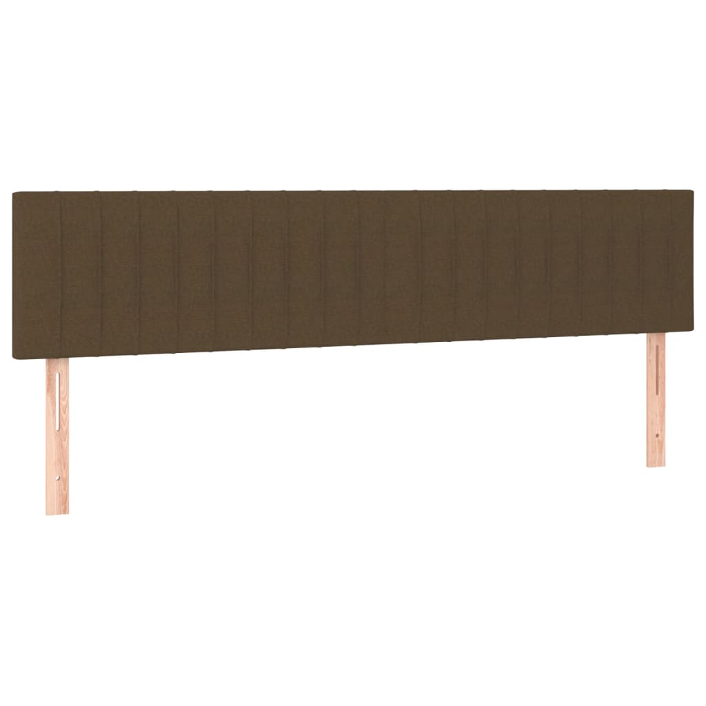 Krevet box spring s madracem LED tamnosmeđi 160x200 cm tkanina