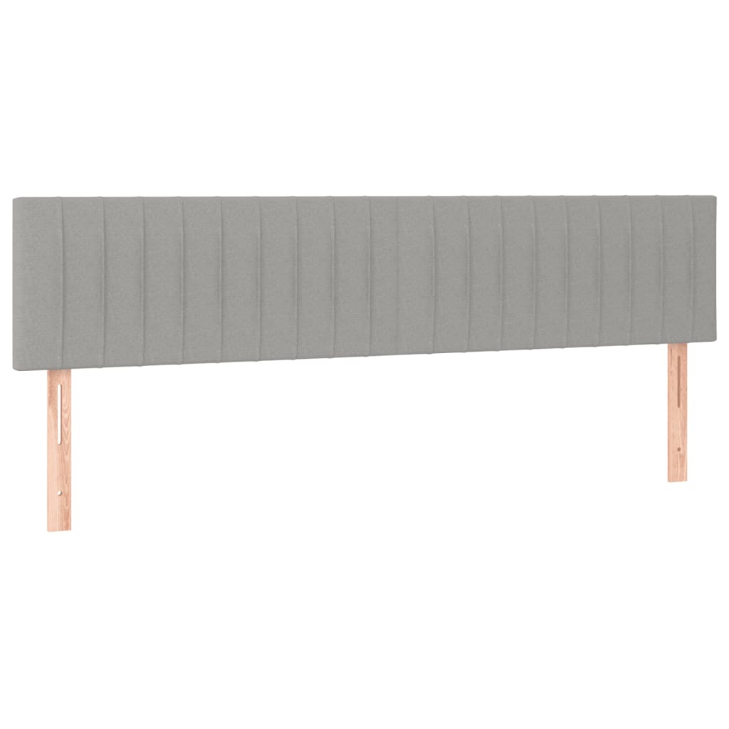 Krevet box spring s madracem LED svjetlosivi 200x200 cm tkanina
