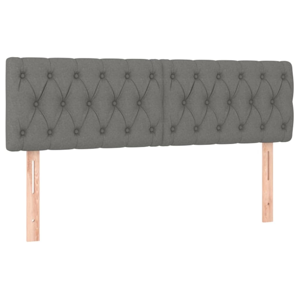 Krevet box spring s madracem LED tamnosivi 160x200 cm tkanina