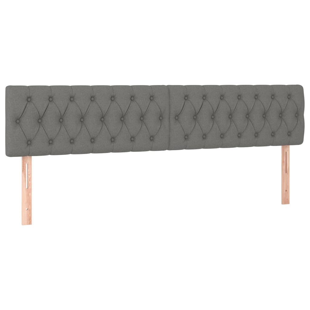 Krevet box spring s madracem LED tamnosivi 180x200 cm tkanina