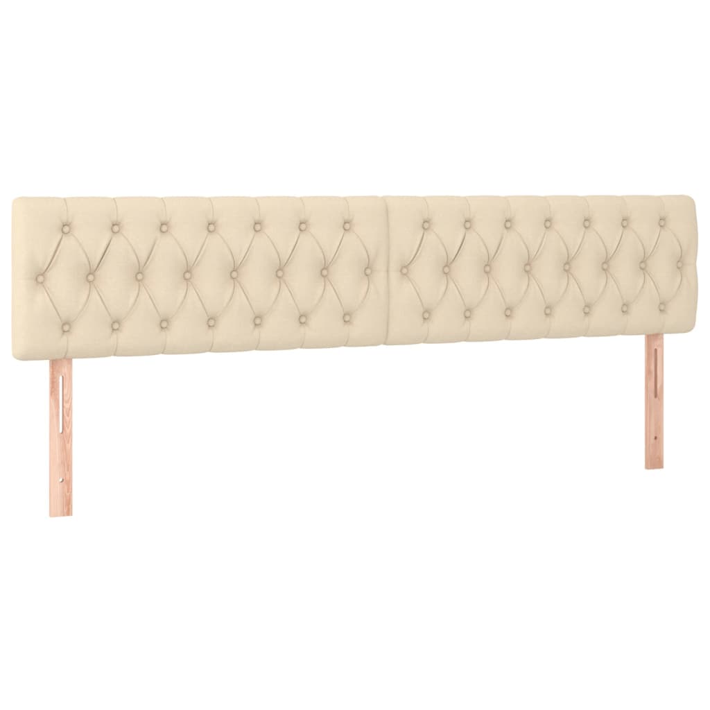 Krevet box spring s madracem LED krem 200x200 cm od tkanine