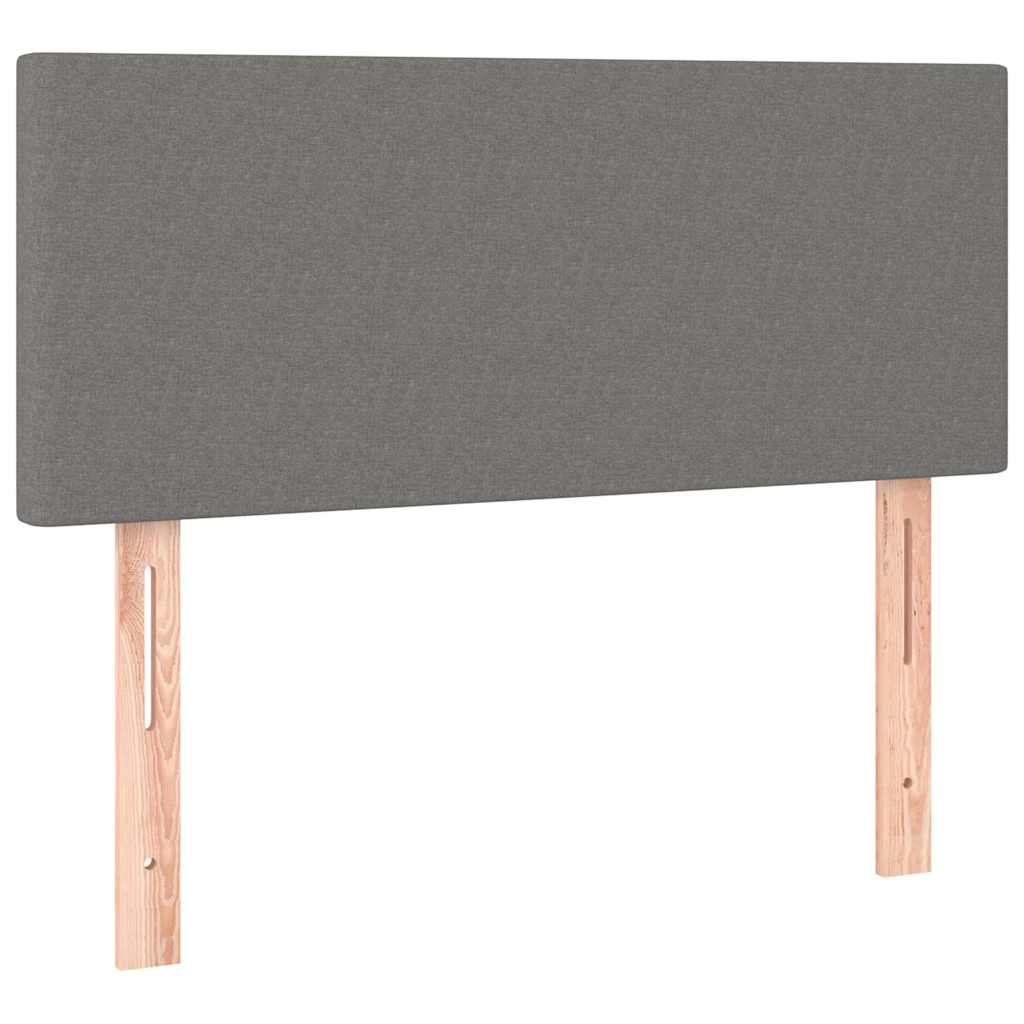 Krevet box spring s madracem LED tamnosivi 80 x 200 cm tkanina
