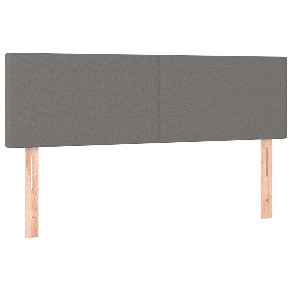 Krevet box spring s madracem LED tamnosivi 140x200 cm tkanina