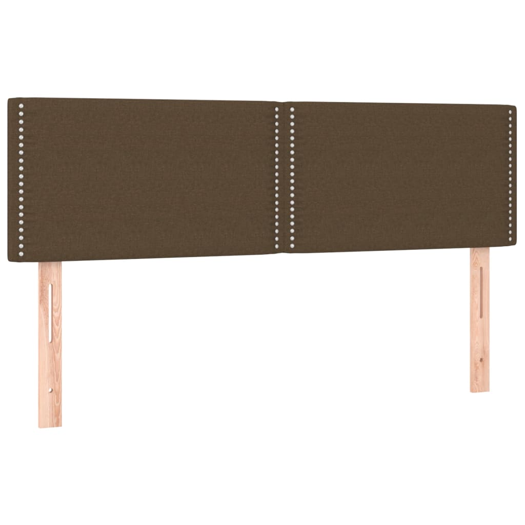 Krevet box spring s madracem LED tamnosmeđi 140x190 cm tkanina
