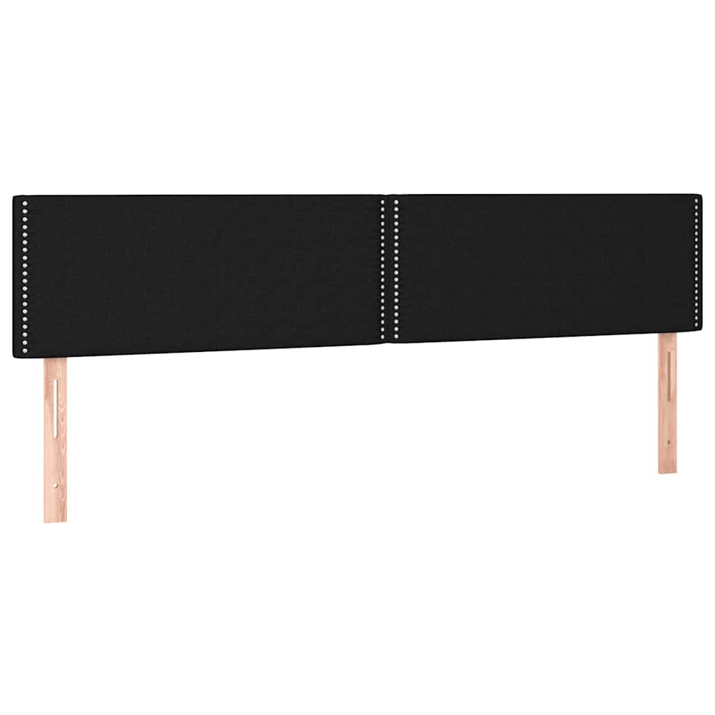 Krevet box spring s madracem LED crni 160x200 cm od tkanine