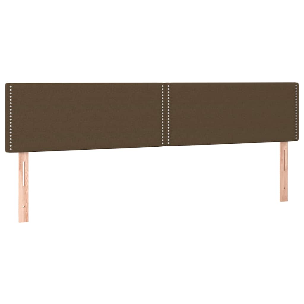 Krevet box spring s madracem LED tamnosmeđi 180x200 cm tkanina