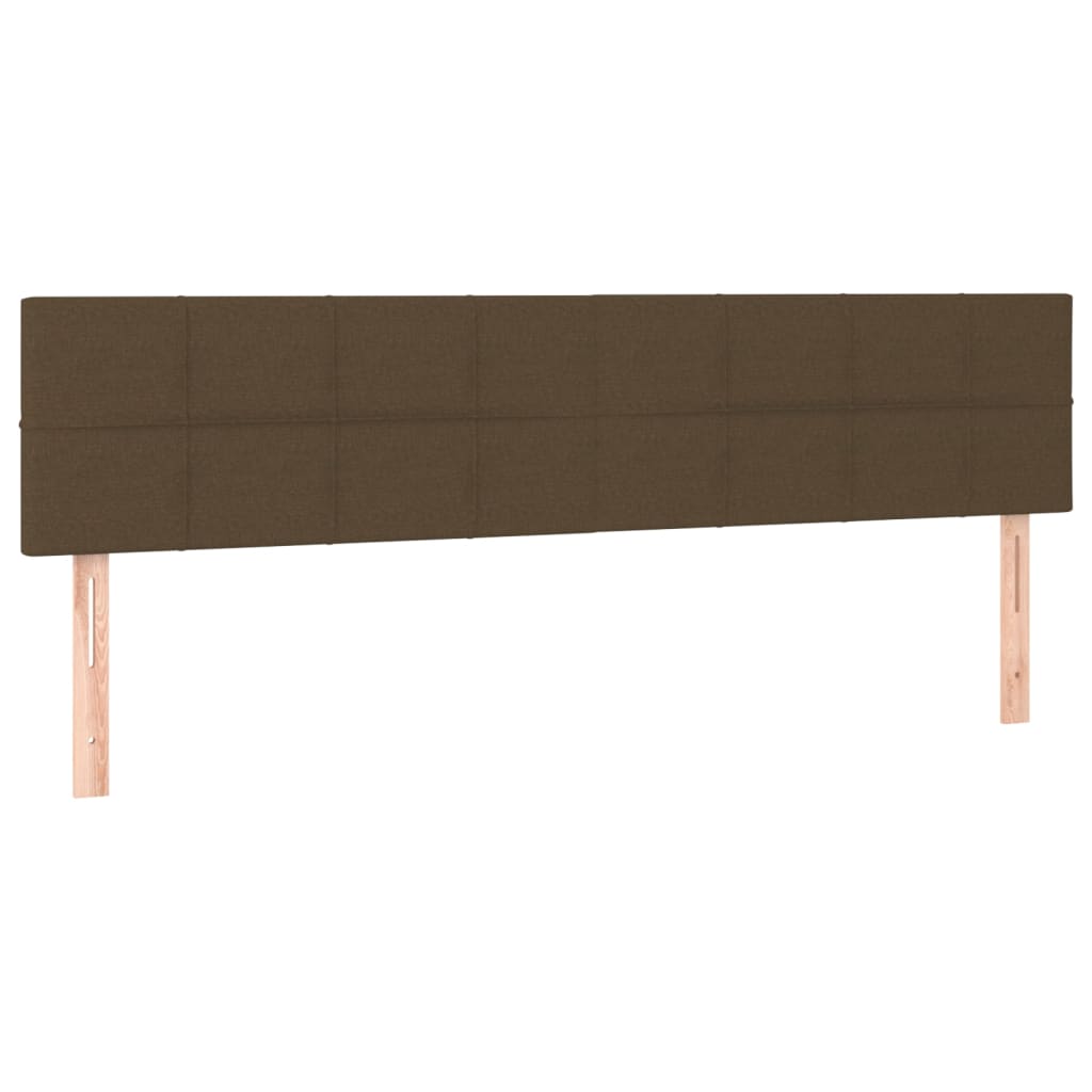 Krevet box spring s madracem LED tamnosmeđi 160x200 cm tkanina