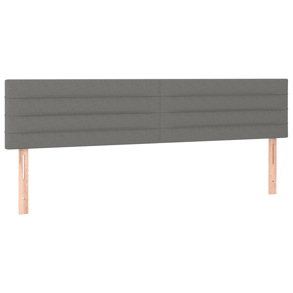 Krevet box spring s madracem LED tamnosivi 160x200 cm tkanina