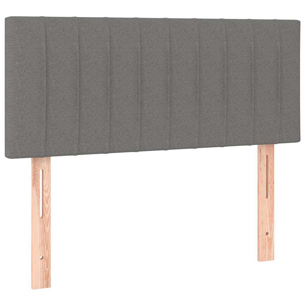 Krevet box spring s madracem LED tamnosivi 100x200 cm tkanina