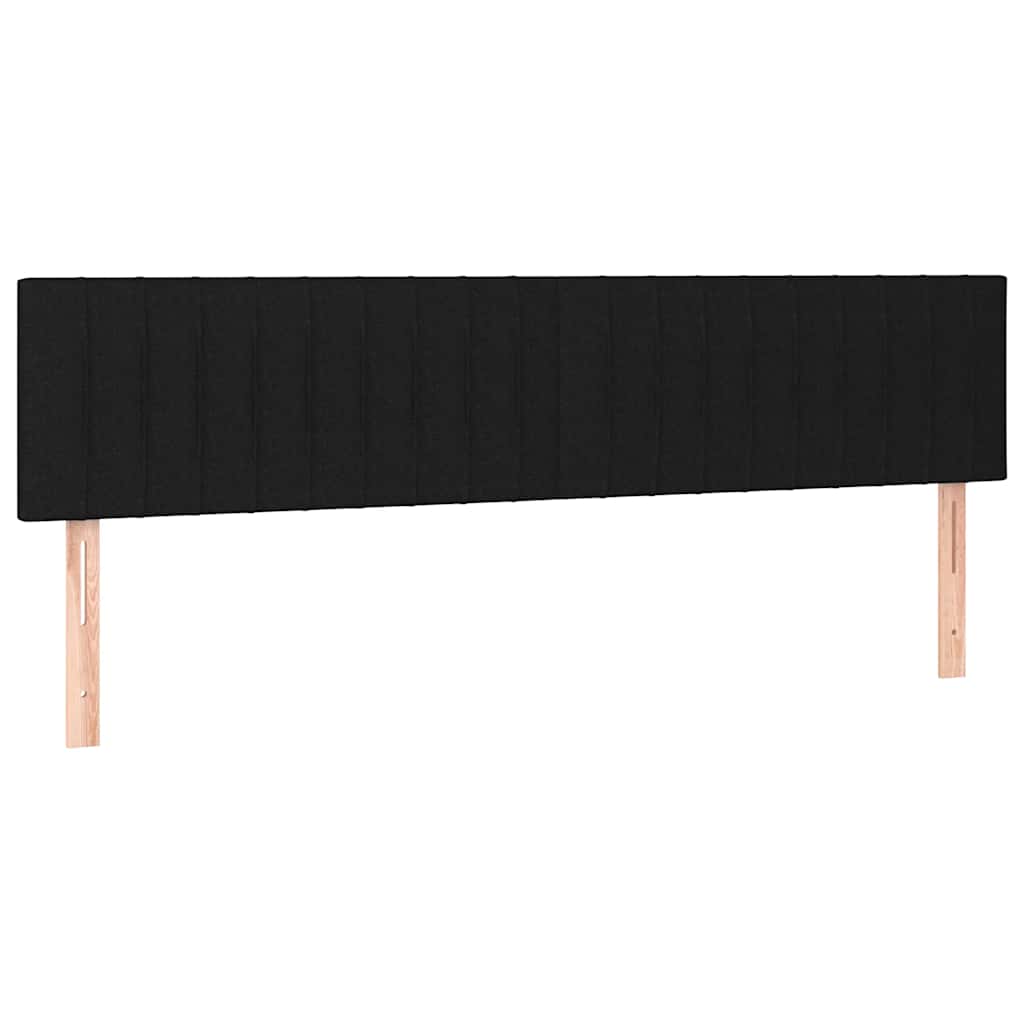 Krevet box spring s madracem LED crni 200x200 cm od tkanine