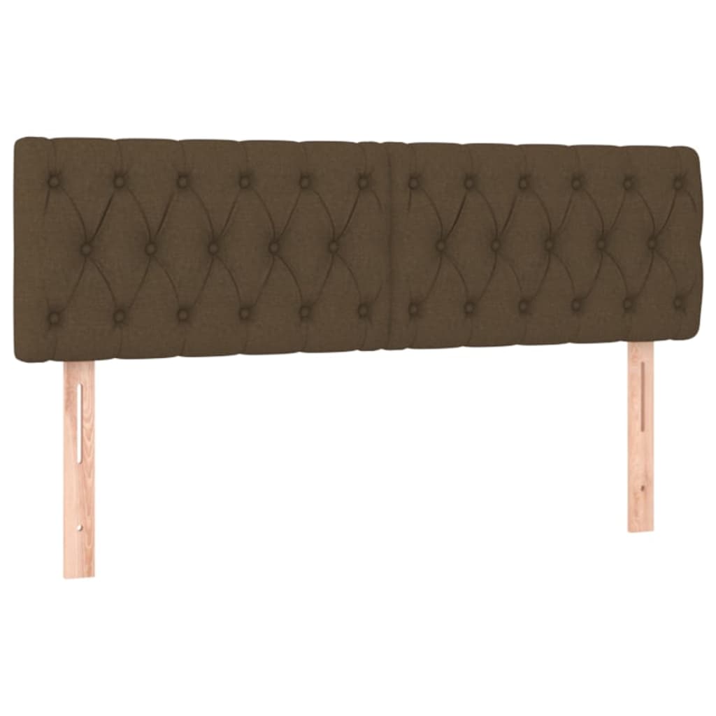Krevet box spring s madracem LED tamnosmeđi 160x200 cm tkanina