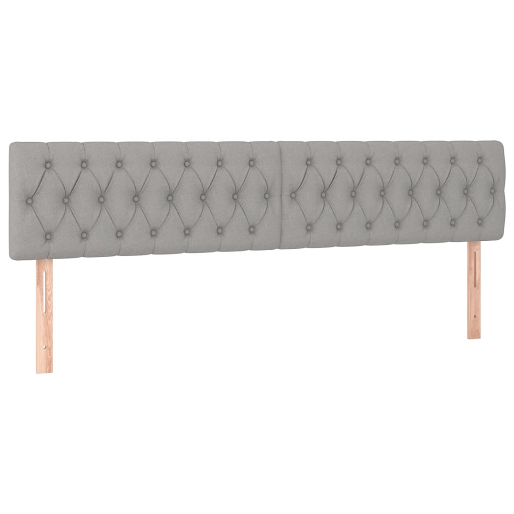 Krevet box spring s madracem LED svjetlosivi 180x200 cm tkanina