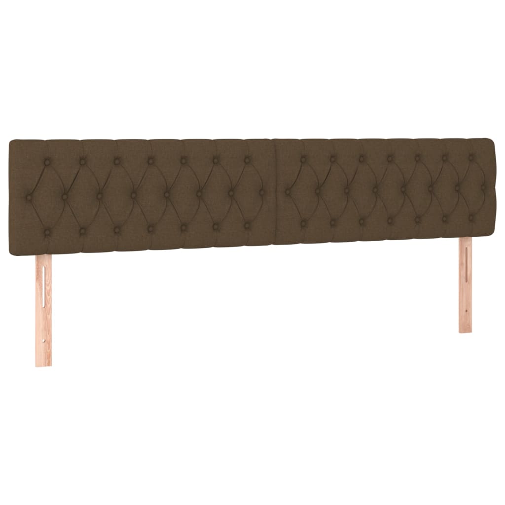 Krevet box spring s madracem LED tamnosmeđi 180x200 cm tkanina