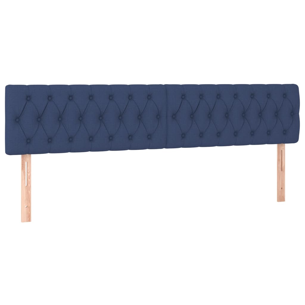 Krevet box spring s madracem LED plavi 200x200 cm od tkanine