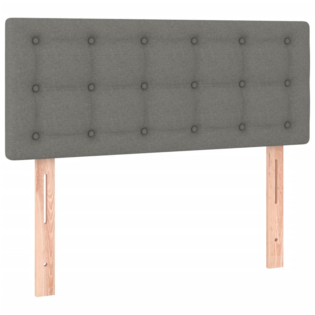 Krevet box spring s madracem LED tamnosivi 120 x 200 cm tkanina