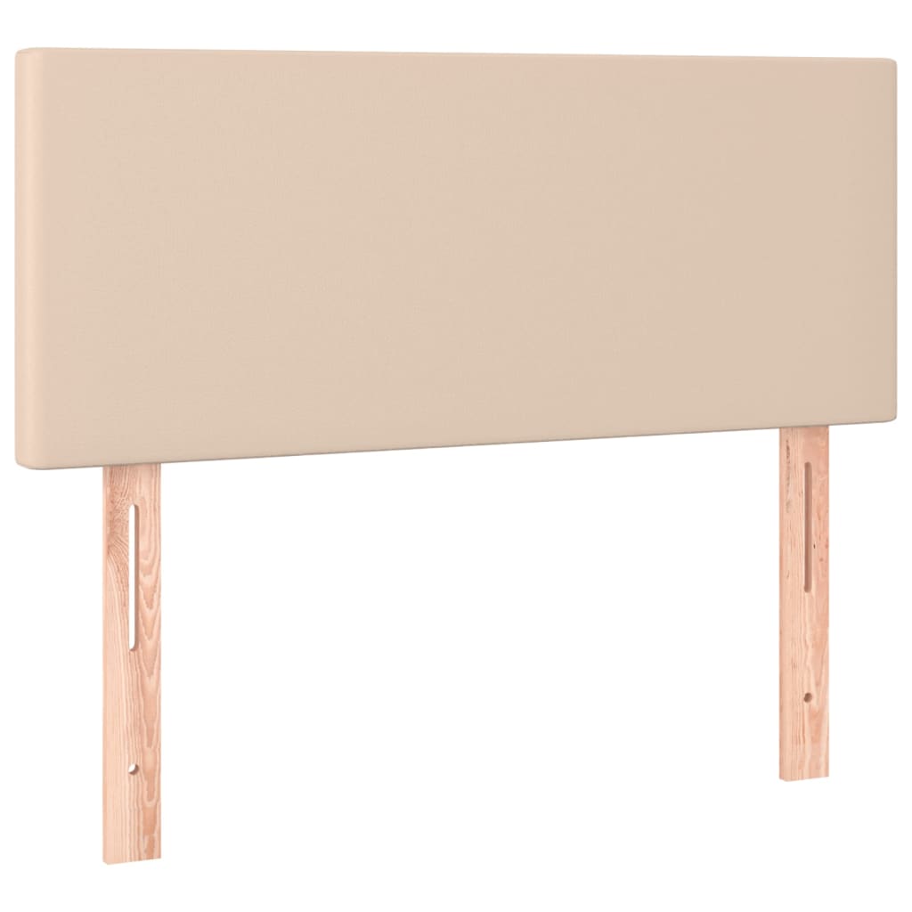 Krevet box spring madrac LED cappuccino 120x200cm umjetna koža